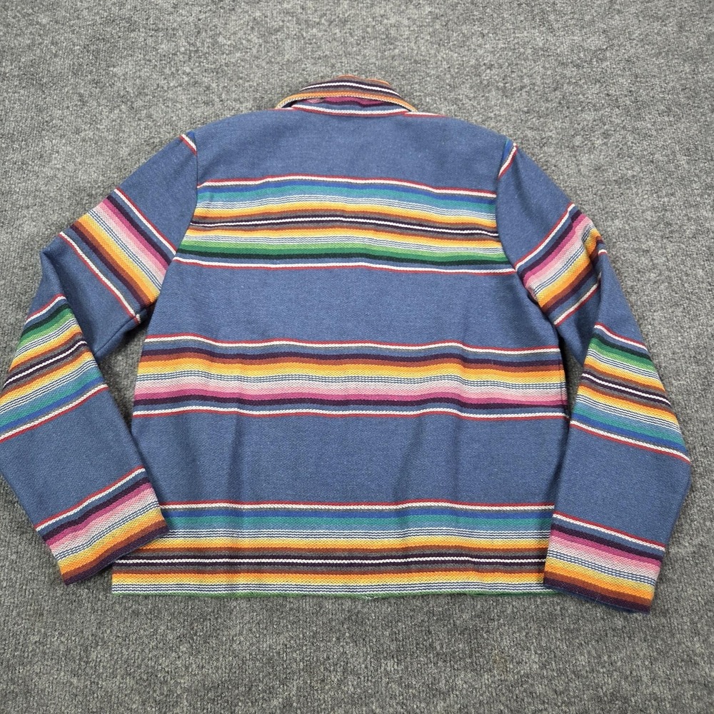 Silverado Jacket Womens Medium Multicolor Striped Western Wool Blend Serape - Picture 8 of 10